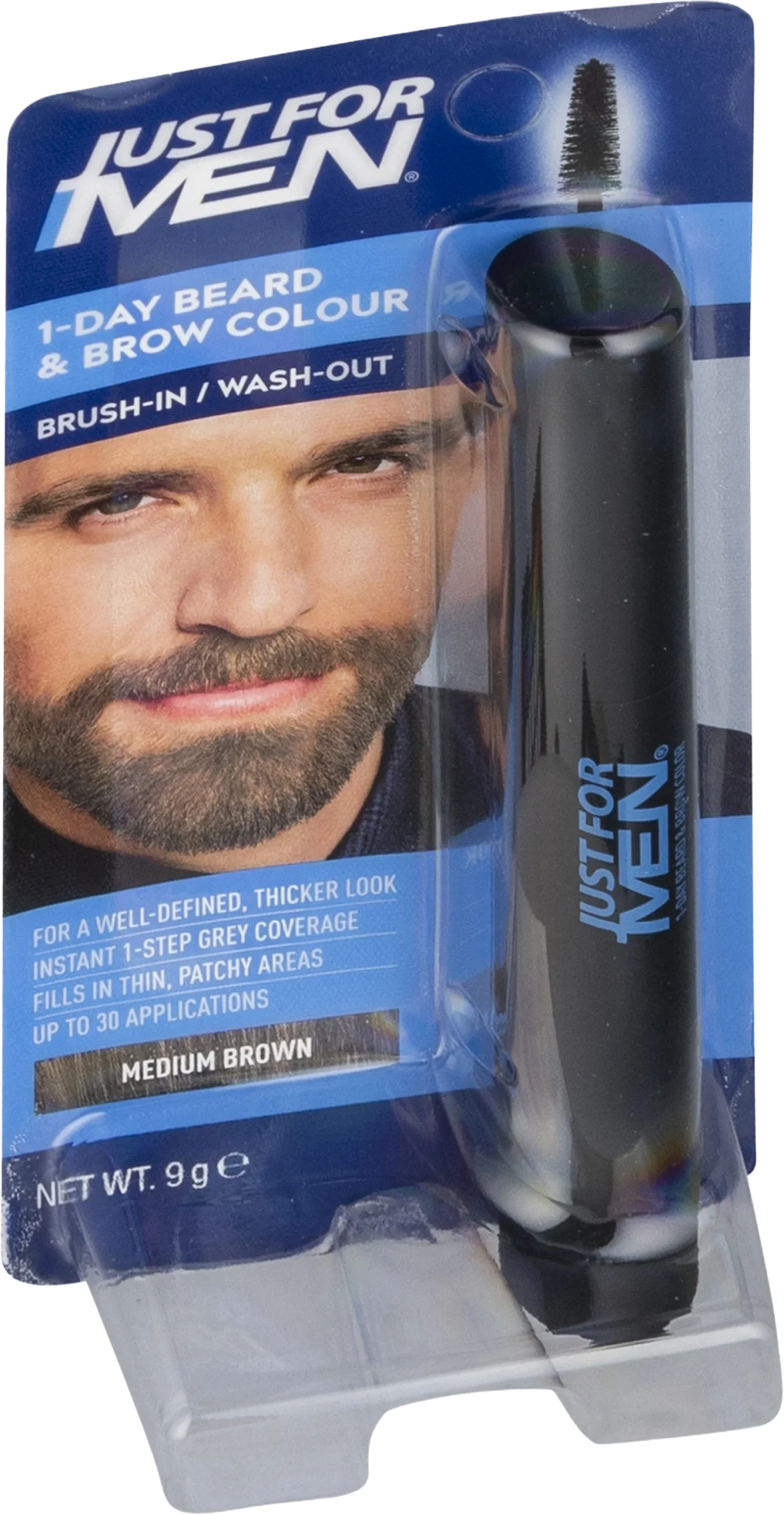 1-DAY BEARD & BROW COLOUR, MEDIUM BROWN