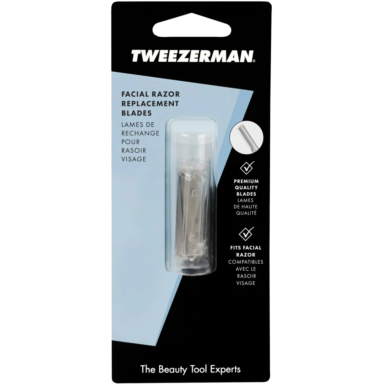Tweezerman Facial Razor Replacement Blades Retail