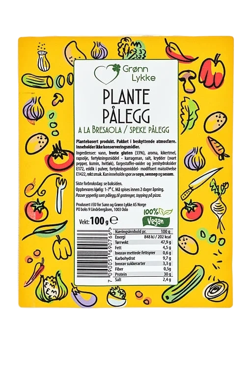 Plante Pålegg A La Bresaola