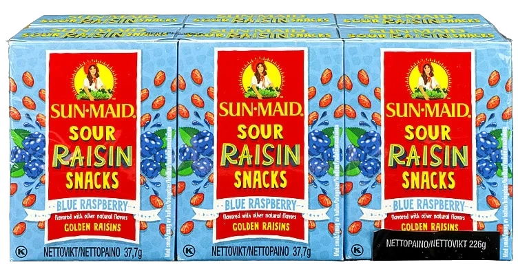 Rosiner sour blue raspberry  6x37,7g