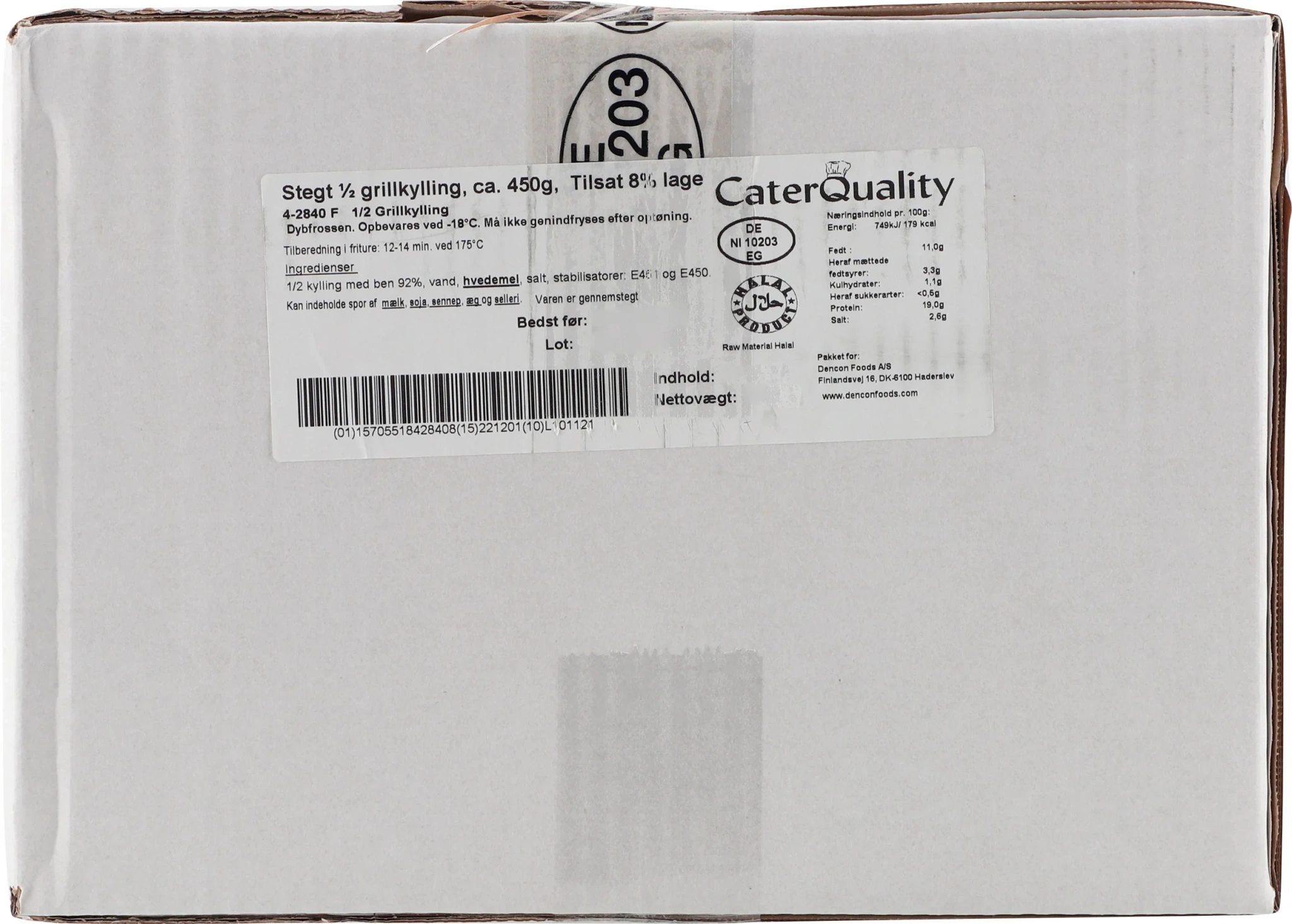 Stegt ½ grillkylling