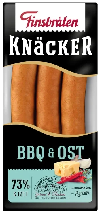 Knäcker Bbq&Ost 225g Finsbråten