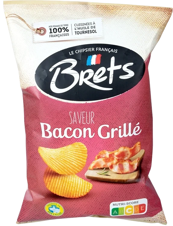 Potetchips m/grillet Bacon 125g Brets