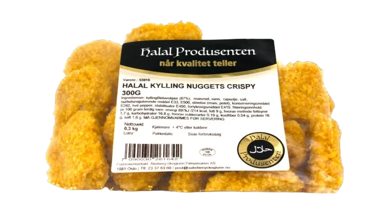 Kylling Nuggets 300g Halal Åkeberg Skoglunn