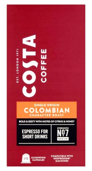 Costa Colombian Kapsler 10stk (Nespresso)