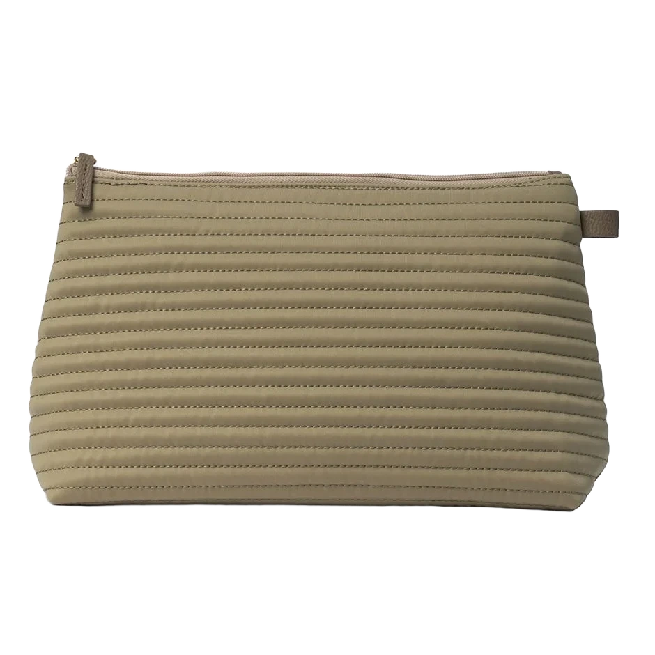 Ceannis Cosmetic L Taupe Soft Quilted Stripes