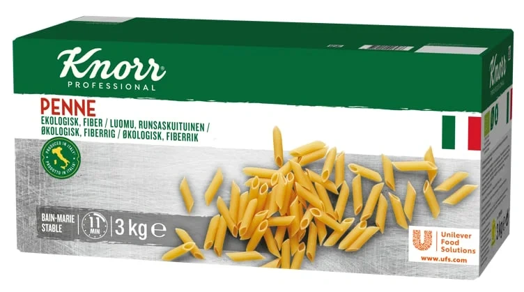 Knorr penne fiberrik pasta økol.   3kg