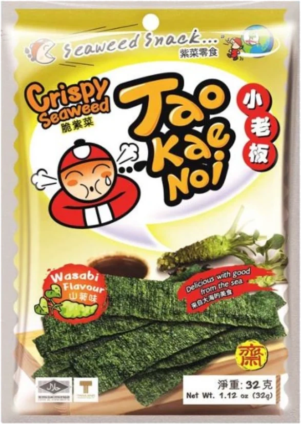 Taokaenoi Crispy Seaweed - Wasabi 32g Th