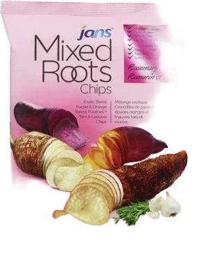 Jans Mixed Roots Chips Rosemary Garlic