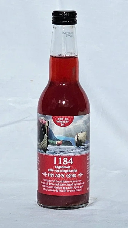 Eple og bringebærjus 1184 sognamost  24x33cl