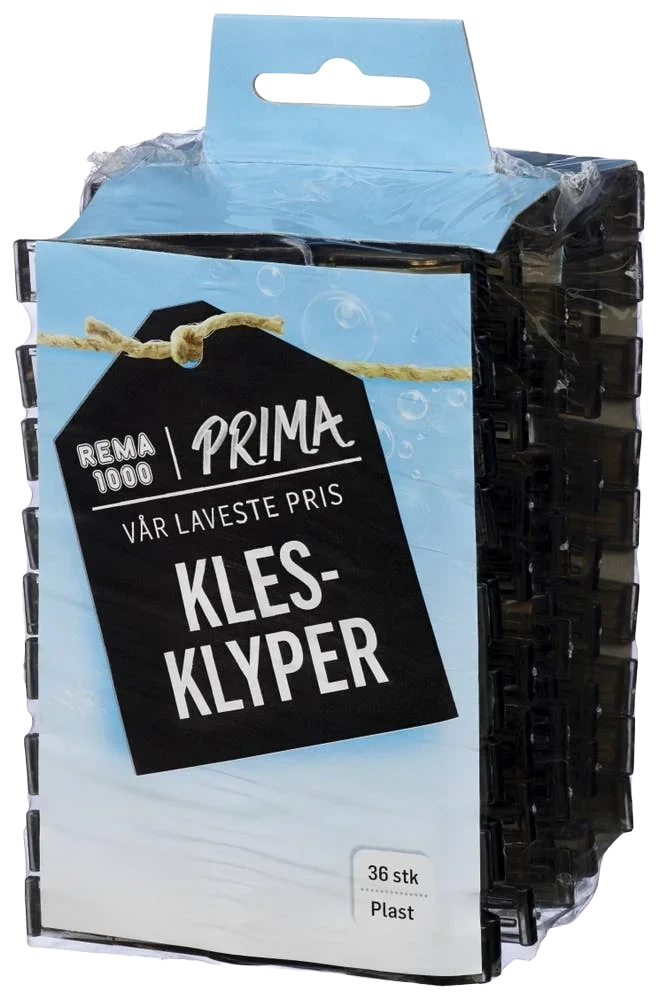 Klesklyper i plast 36 stk