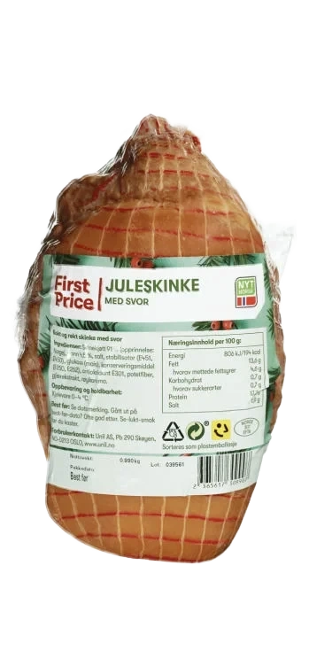 Juleskinke Kokt m/Svor Ca1kg First Price