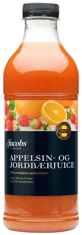 Appelsin&Jordbær Juice 1l Jacobs