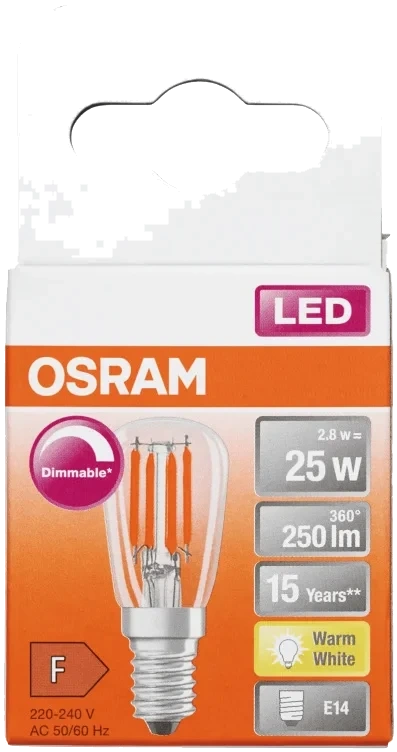 LED T26 PÄRON E14 DIM