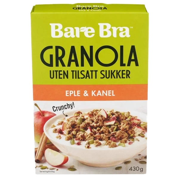 Granola Eple&Kanel 430g Bare Bra
