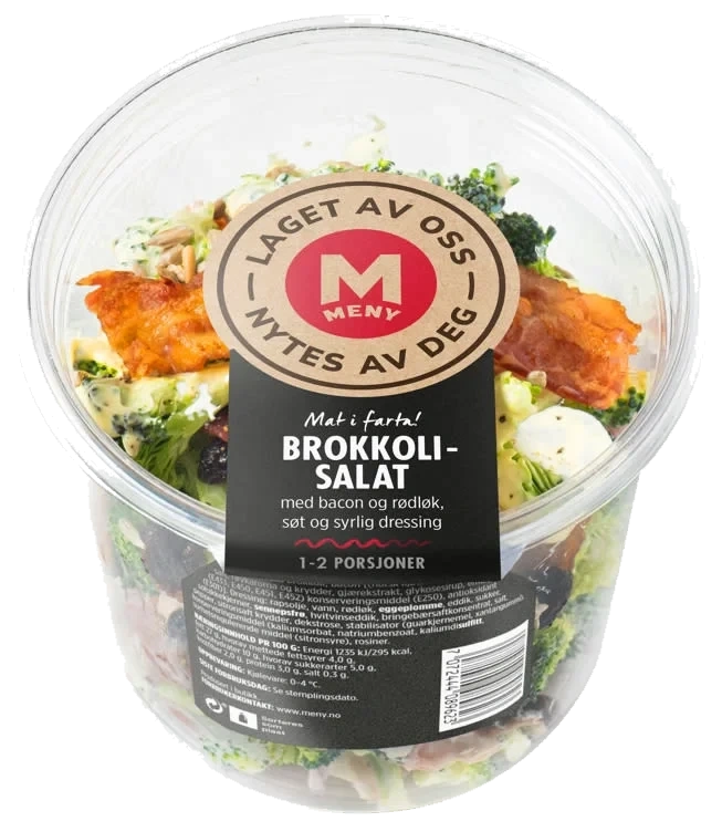 Brokkolisalat m/bacon ca 310g pr stk