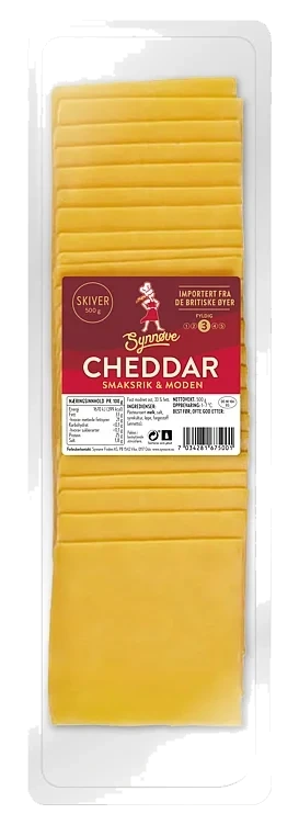 Synnøve Cheddar Skivet 500g