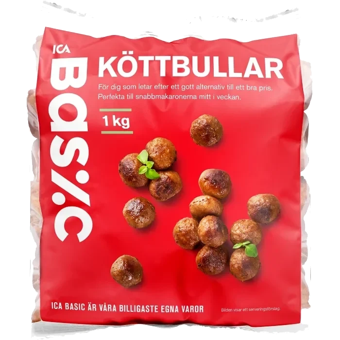 Köttbullar 1kg ICA Basic