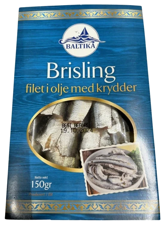 Brisling Filet i Olje 150g Baltika