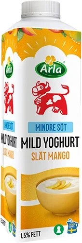 Mild yoghurt mango lättsockrad 1.5%