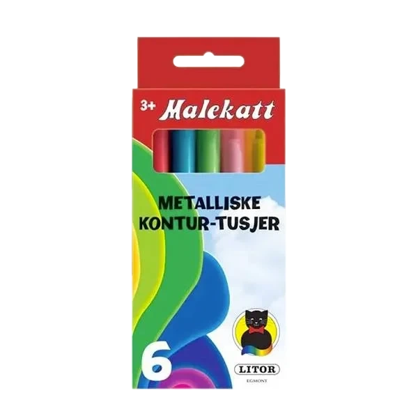 Malekatt Metalliske Kontortusjer - 6stk