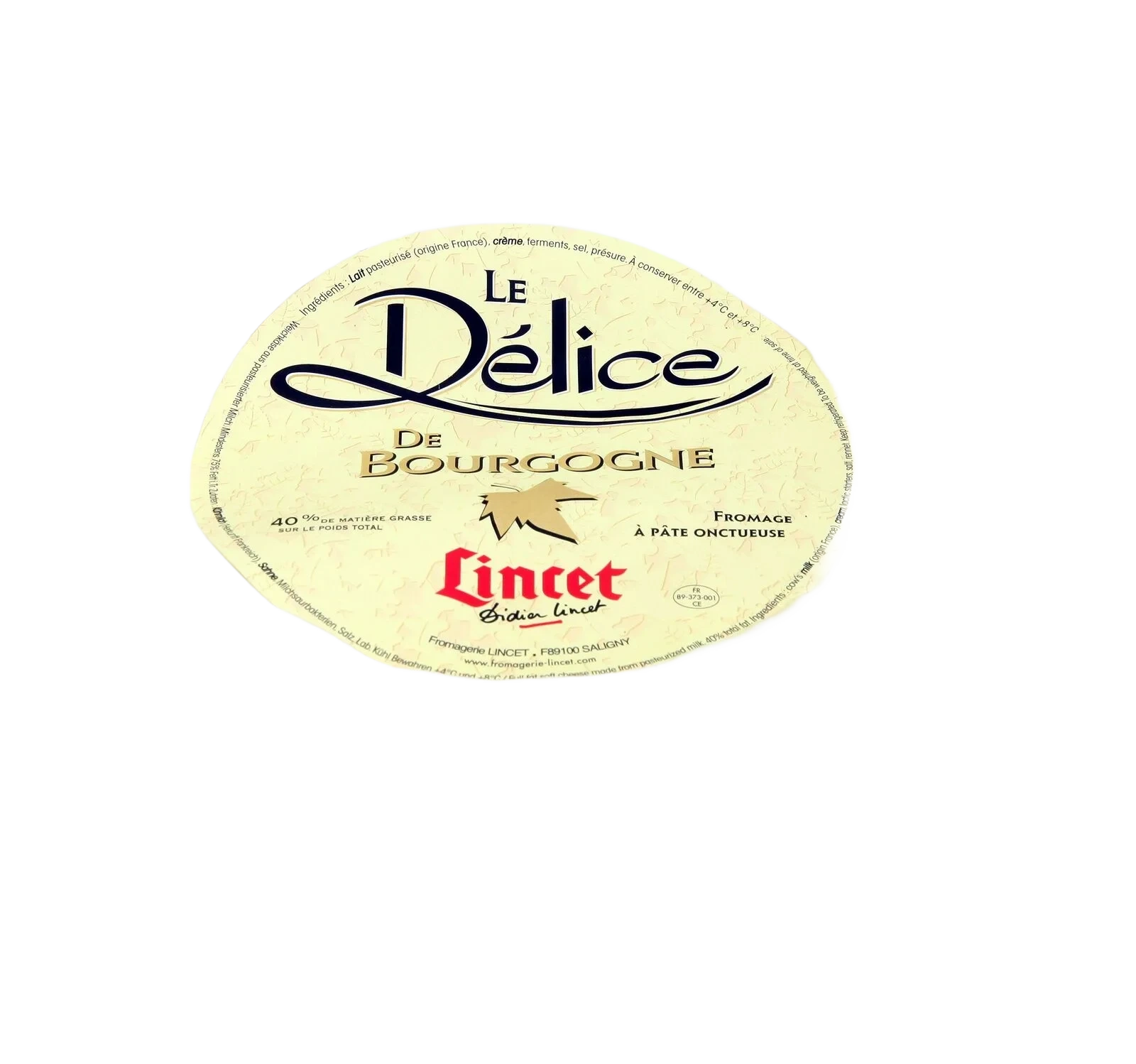 Délice de Bourgogne 40% vitmögelost