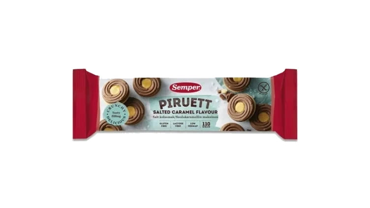 Piruett Kjeks Karamell Gl.Fri 110g Semper