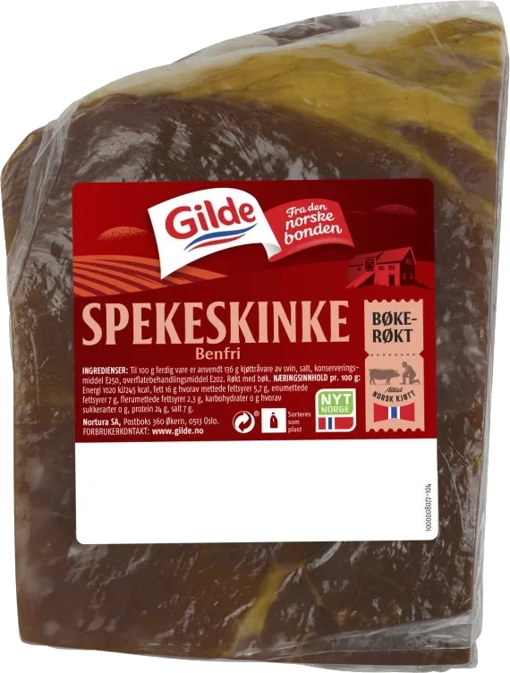 Spekeskinke Røkt Bit u/Ben 1,2kg Gilde