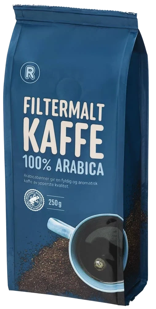 Filtermalt kaffe 100% Arabica, 250 g