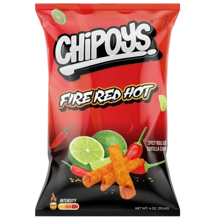 Chipoys Tortilla Chips Fire Red Hot 113g