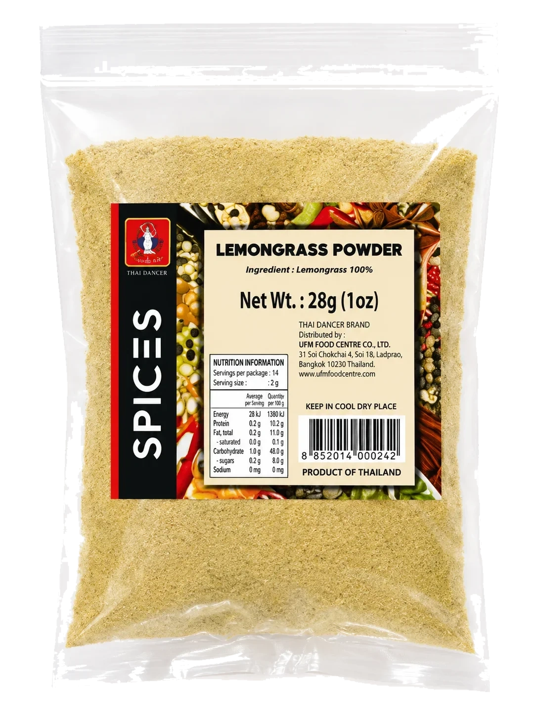 Three Deer Brand Lemongrass Powder 28g