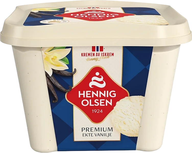 Premium Fløteis Ekte Vanilje 0,85l Hennig-Olsen