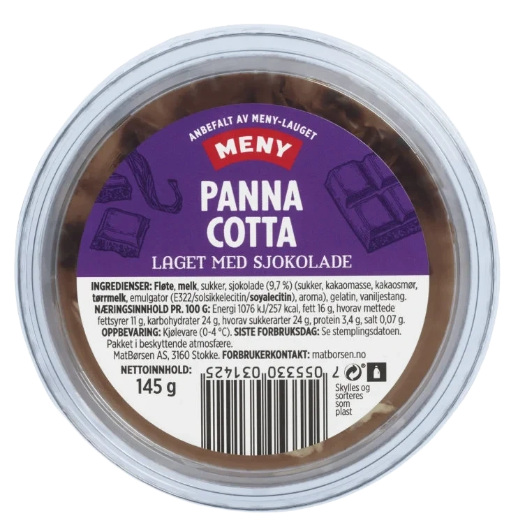 Panna Cotta m/Sjokolade 145g Meny