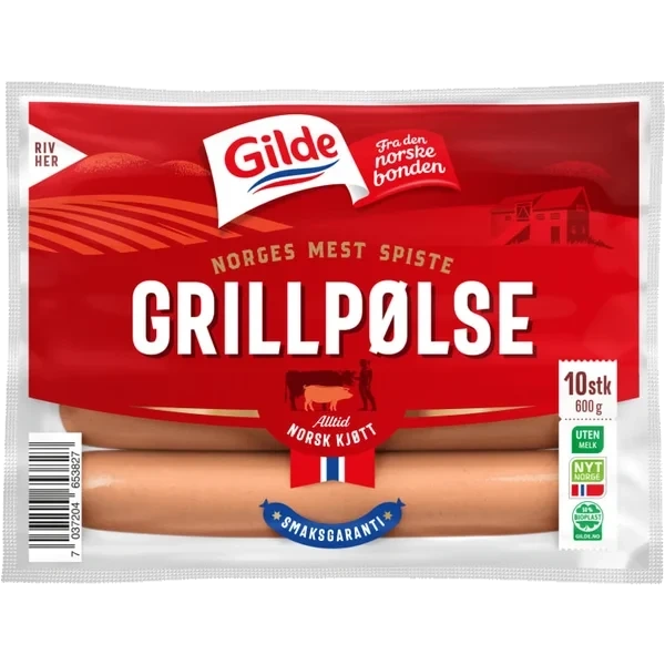 Gilde Grillpølser 600g