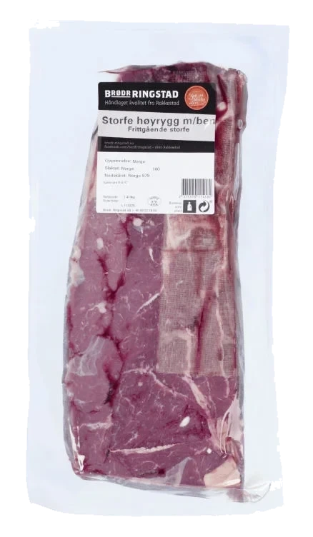 Storfe Høyrygg m/Ben skivet Frittgående ca 1,5kg