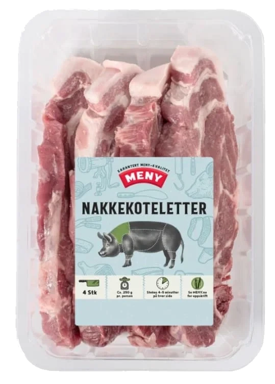 Svin Nakkekotelett 4pk Meny