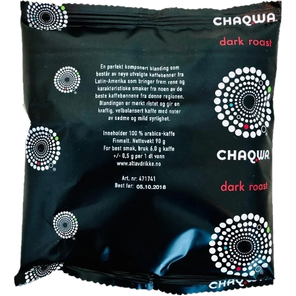 Chaqwa Dark Roast Filtermalt 72x90g