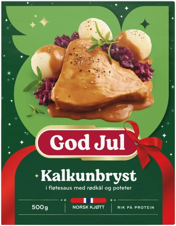 Kalkunbryst i Fløtesaus 500g Fjordland