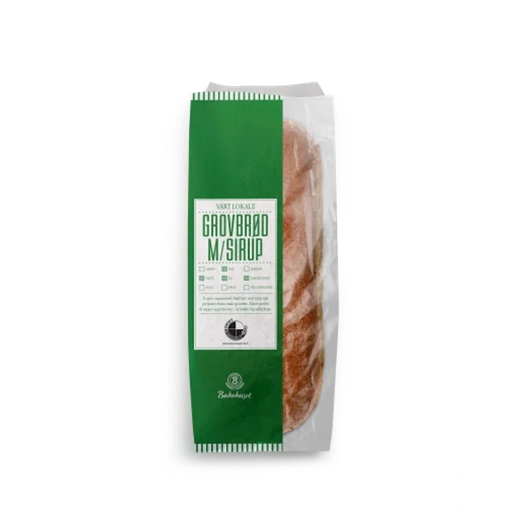 Bakehuset Grovbrød M/sirup Skåret 750g