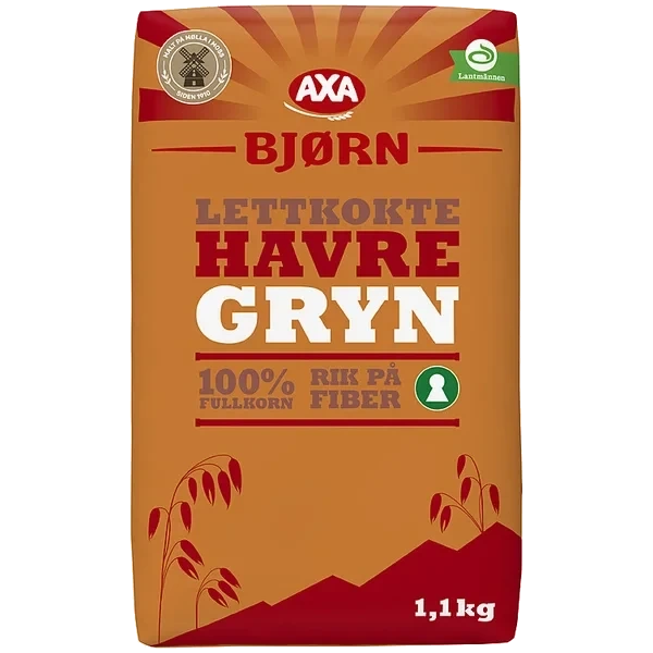 Havregryn Lettkokte 1,1kg Bjørn
