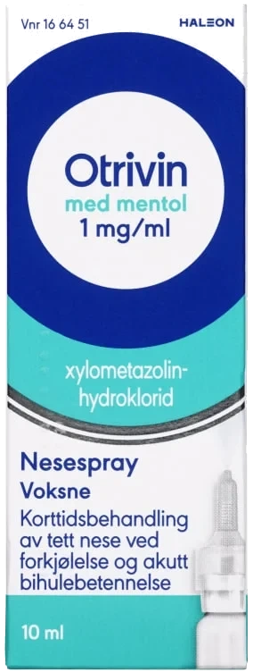 Otrivin Nesespray Mentol 1mg 10ml