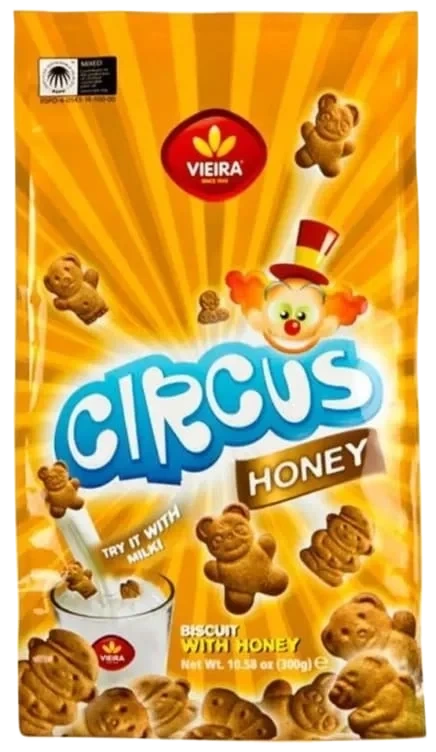Circus Kjeks Honning 300g Vieira