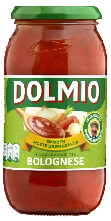 Pastasaus Smooth Moste Grønnsaker 500g Dolmio