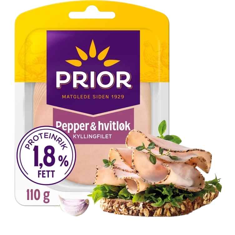Kyllingfilet Pepper/hvitløk 110g Prior