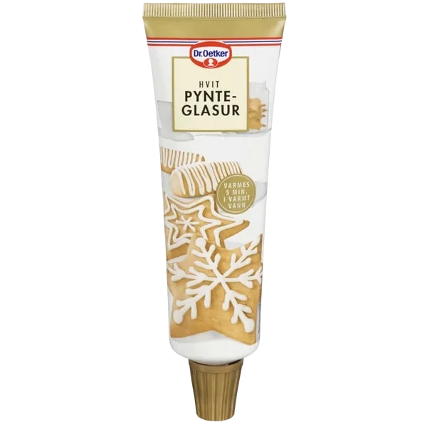 Pynteglasur Hvit 125g Tube Dr. Oetker