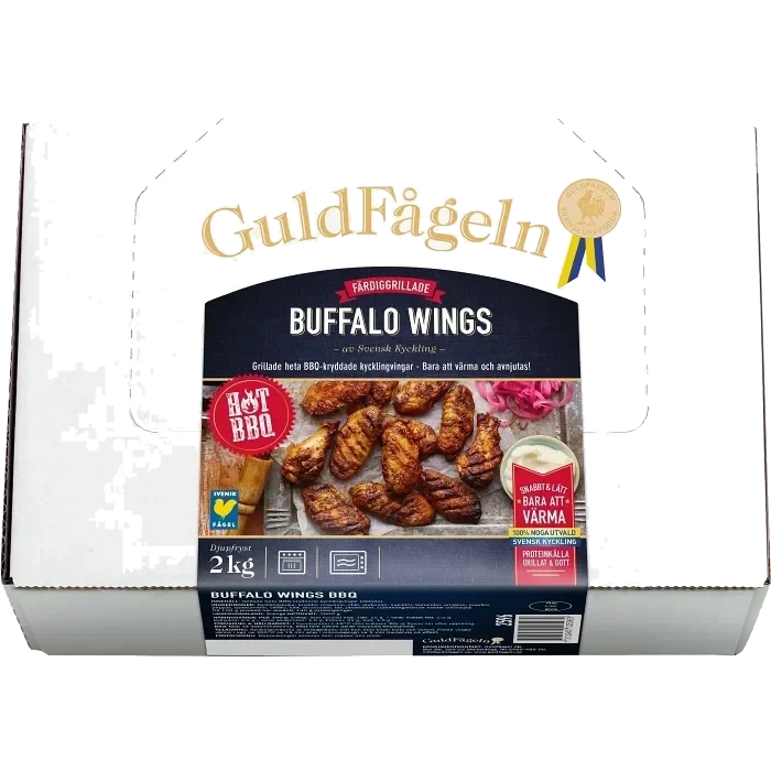 Buffalo wings BBQ Fryst 2kg Guldfågeln
