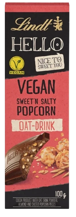 Lindt Hello Vegan Milk Popcorn 100g
