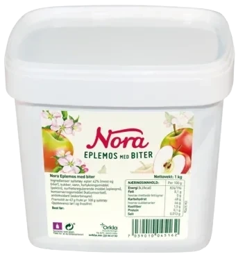 Eplemos med biter 1kg