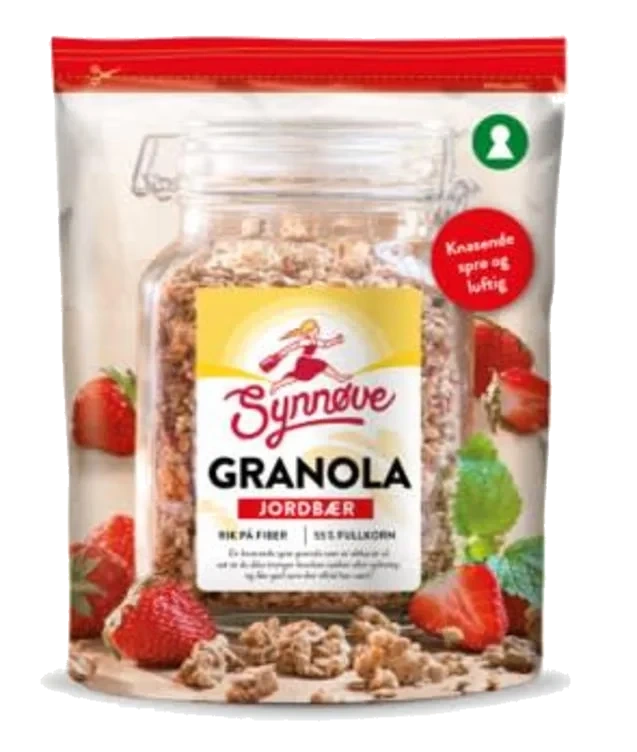 Synnøve granola med jordbær  390g
