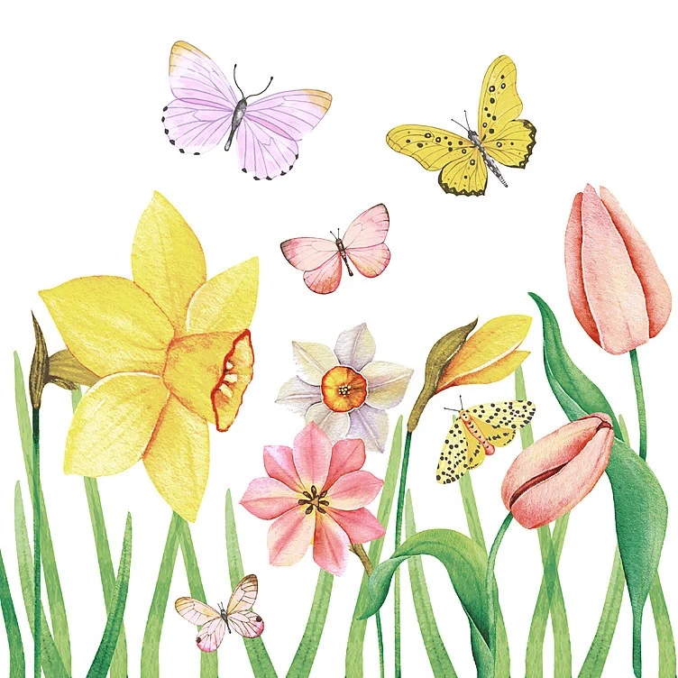Serviett butterfly mea 3l 33cm  20stk